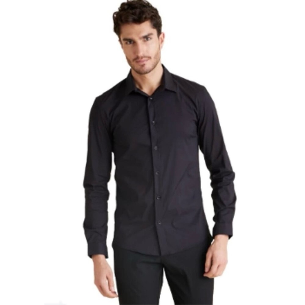 Nautica Black Dress Shirt Slim Fit NWT | M 15-15.5 32/33